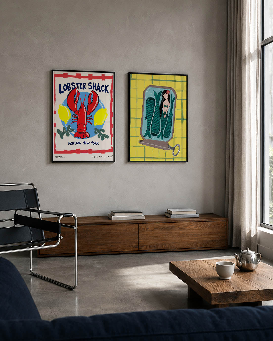 Kleurrijke kreeft Posterset