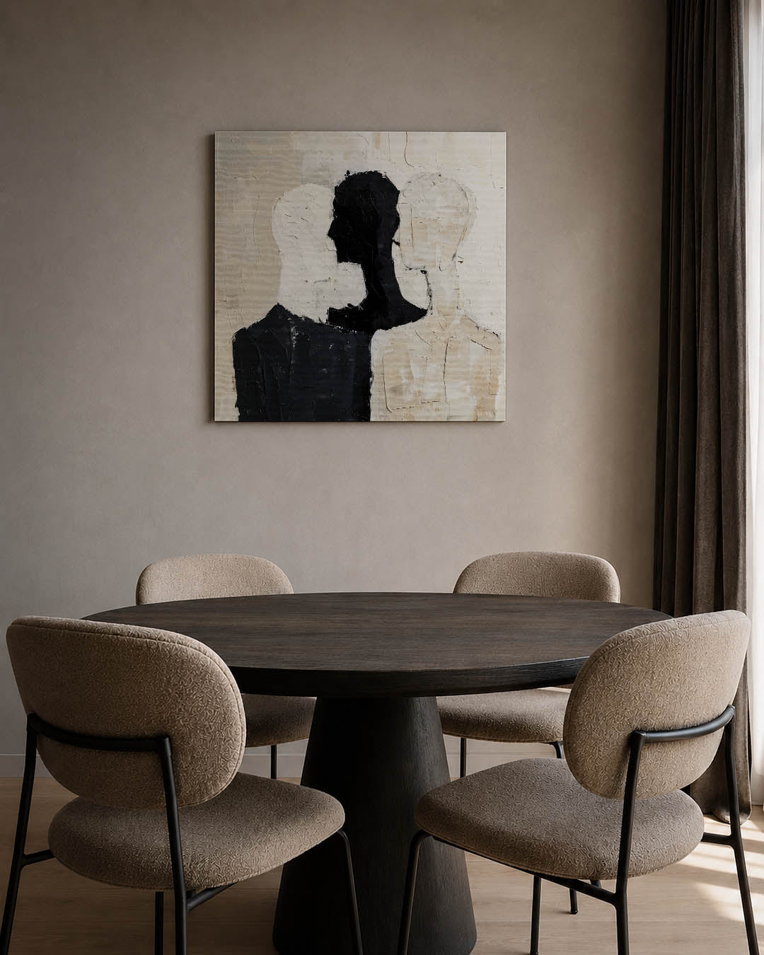 Gelaagde silhouetten Kunstwerk