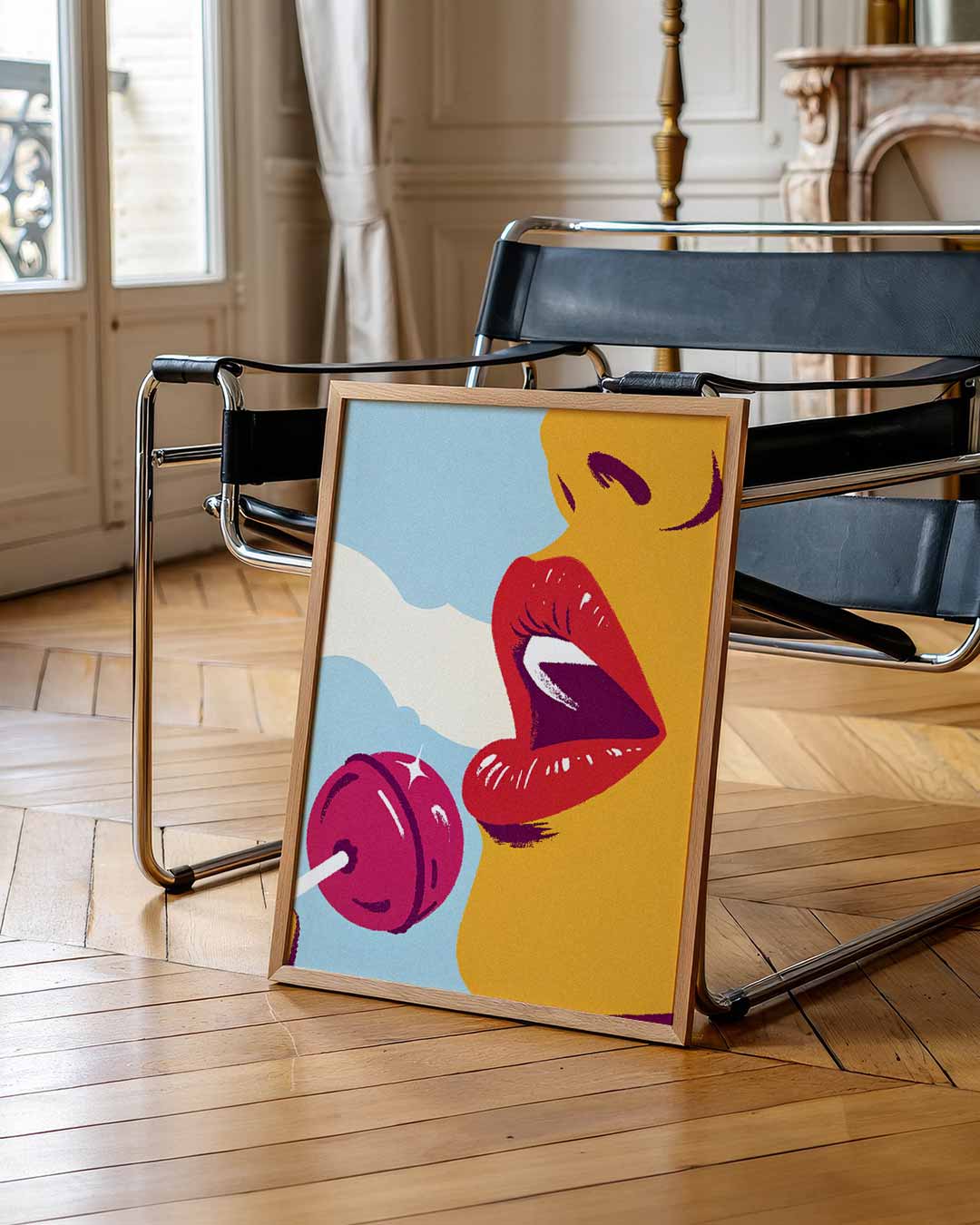 Verleidelijke Lolly Vrouw Poster-WallArtistic