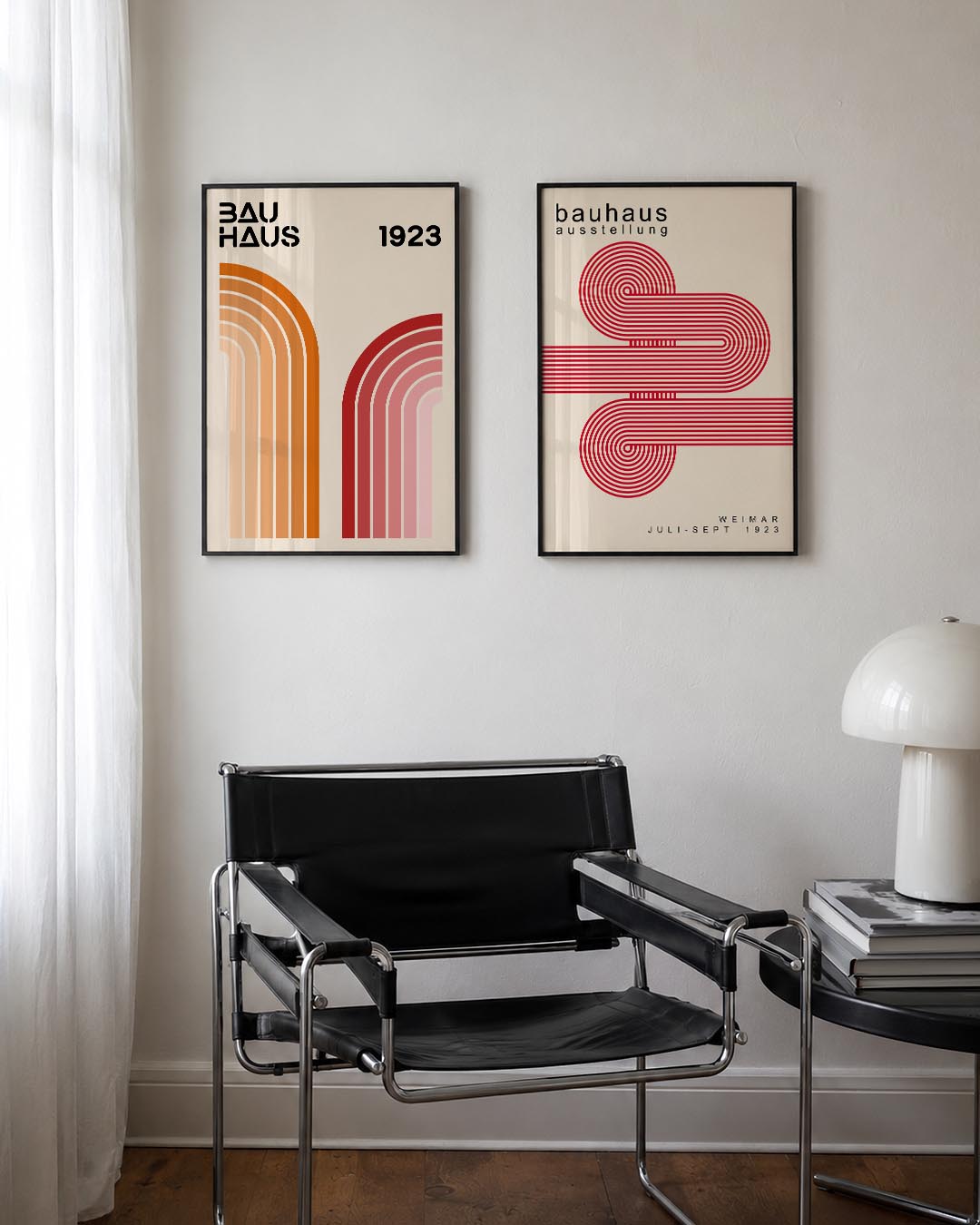 Kleurrijke booglijnen Posterset