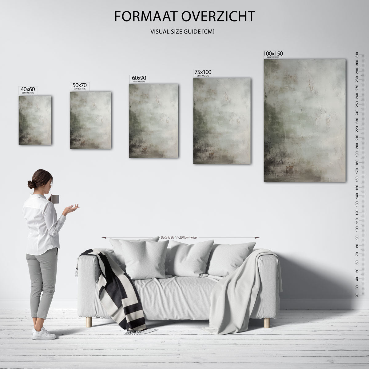 Rustige textuur compositie Kunstwerk