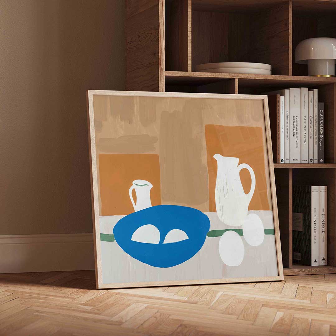 Stilleven met kannen en schaal Poster