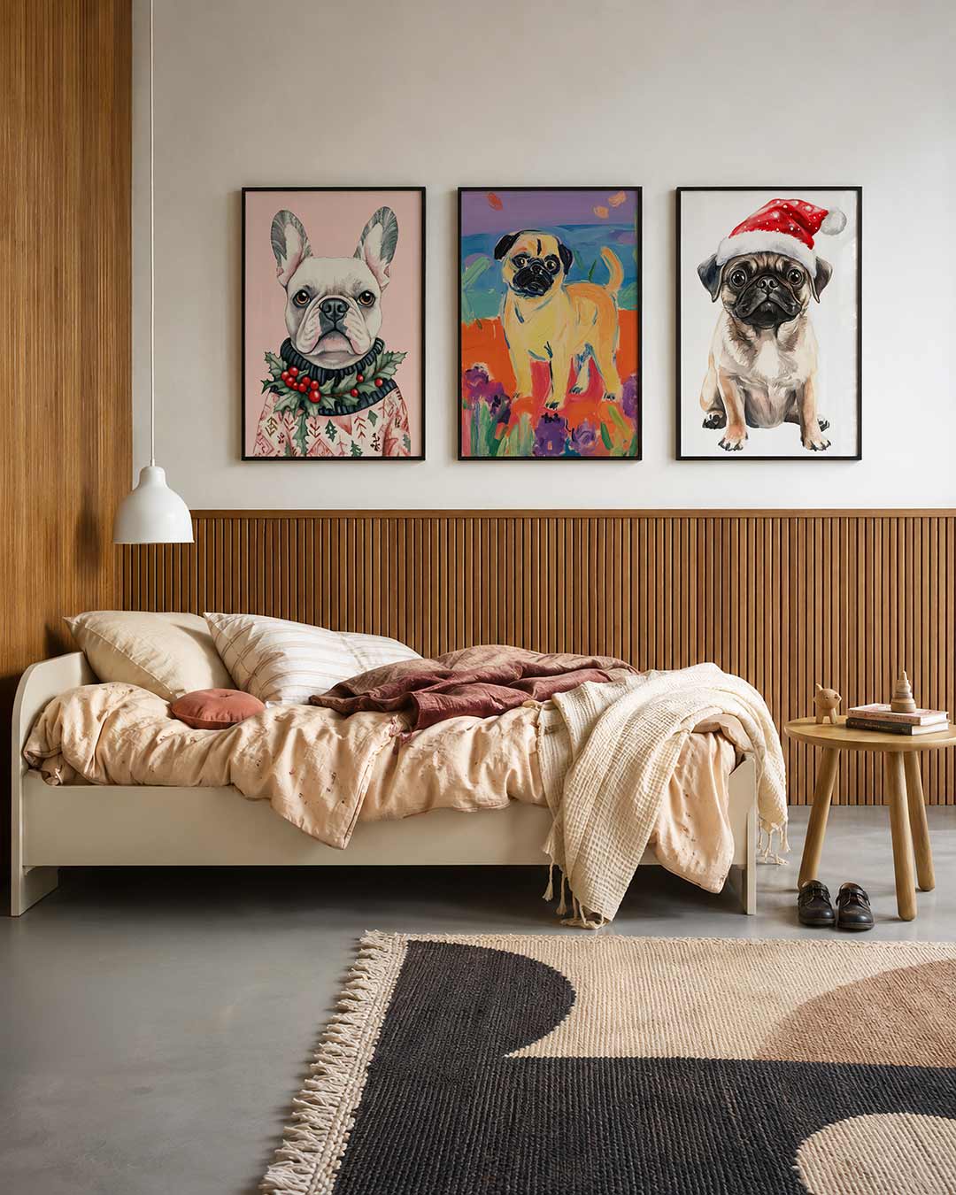 Hond met kersttrui Posterset