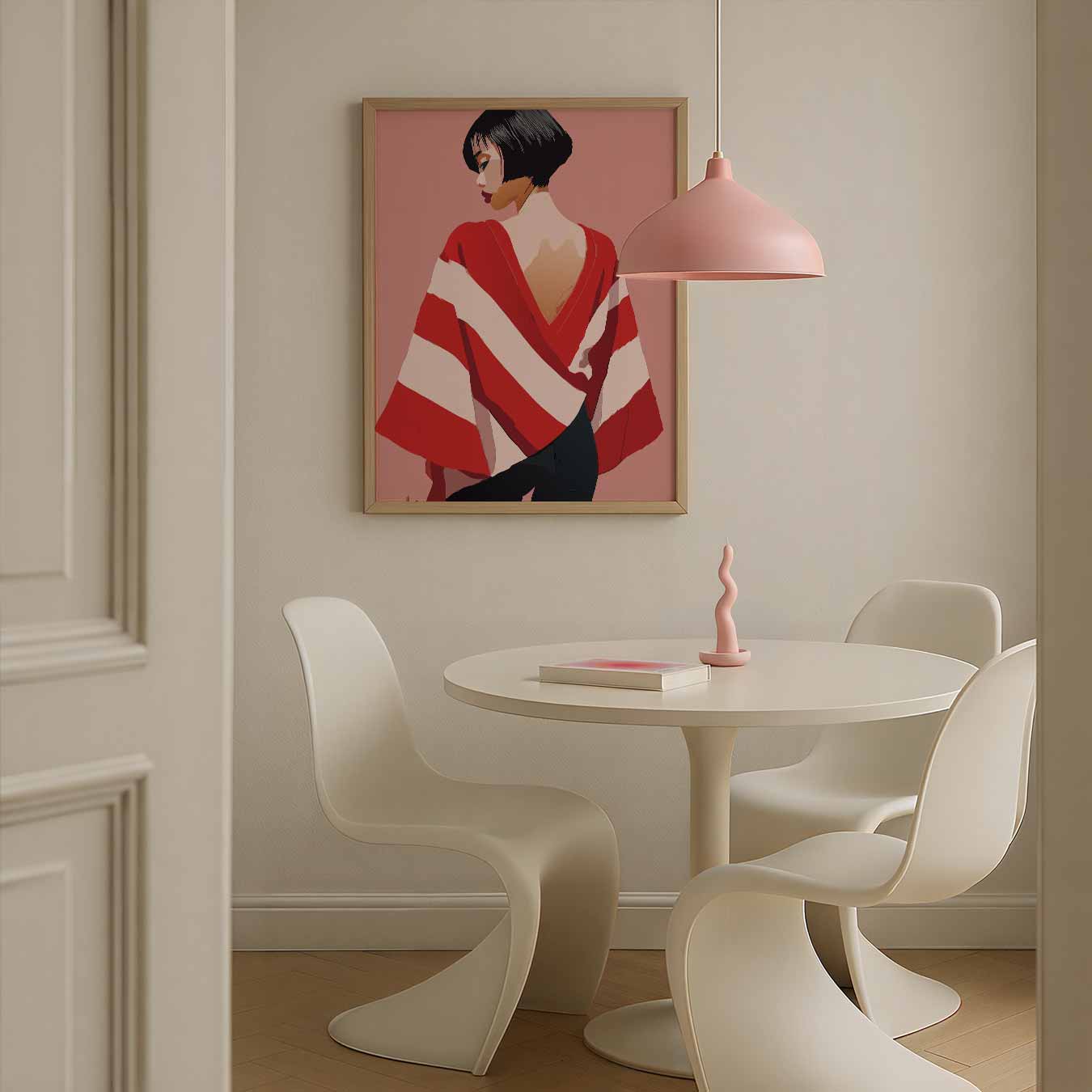 Stijlvolle Retro-Chique Vrouw Poster-WallArtistic
