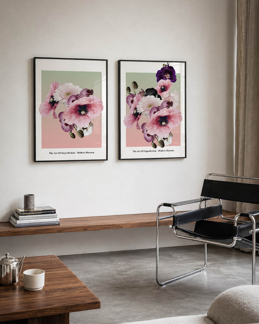Bloemen en vervaging Posterset