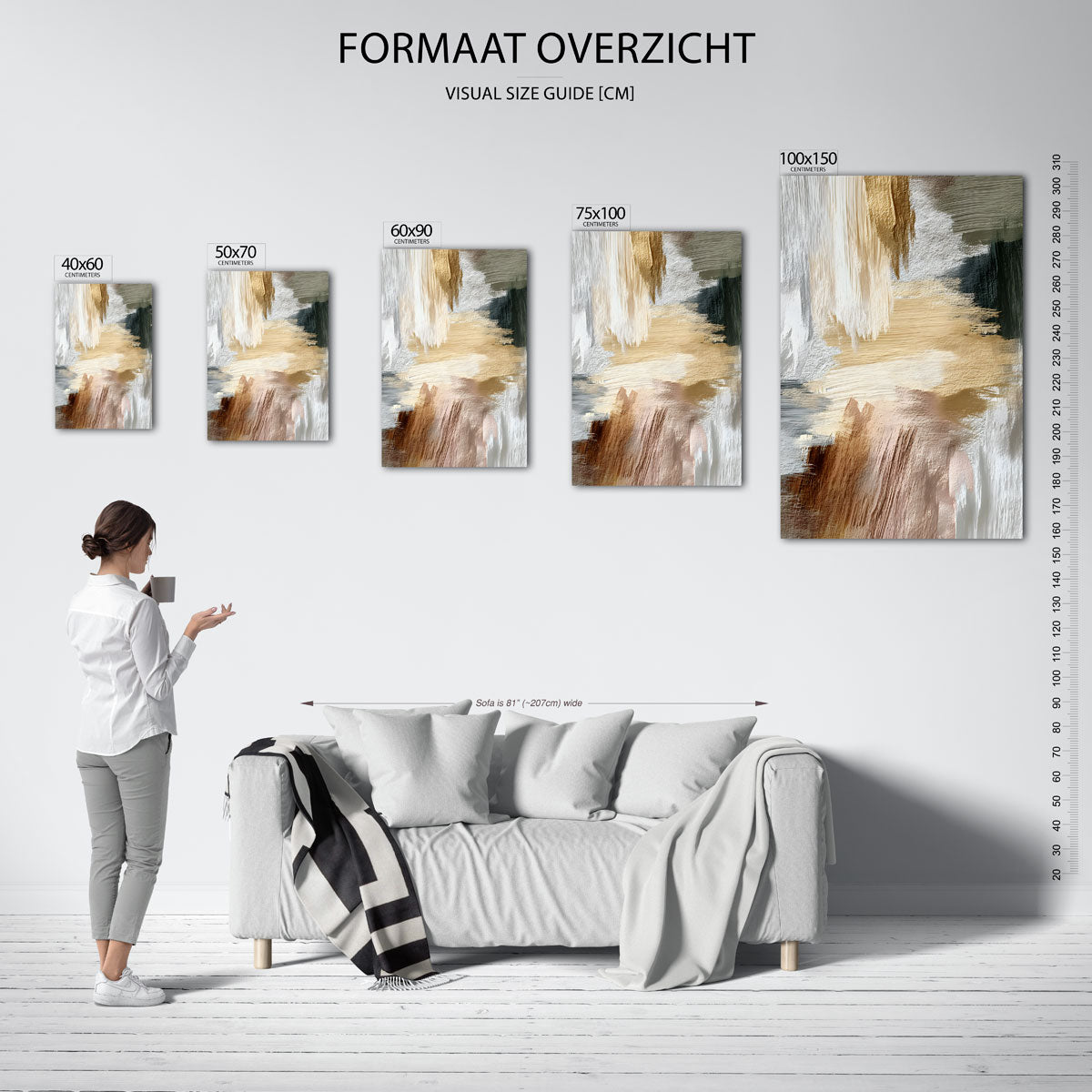 Dynamische kleurenmix Kunstwerk