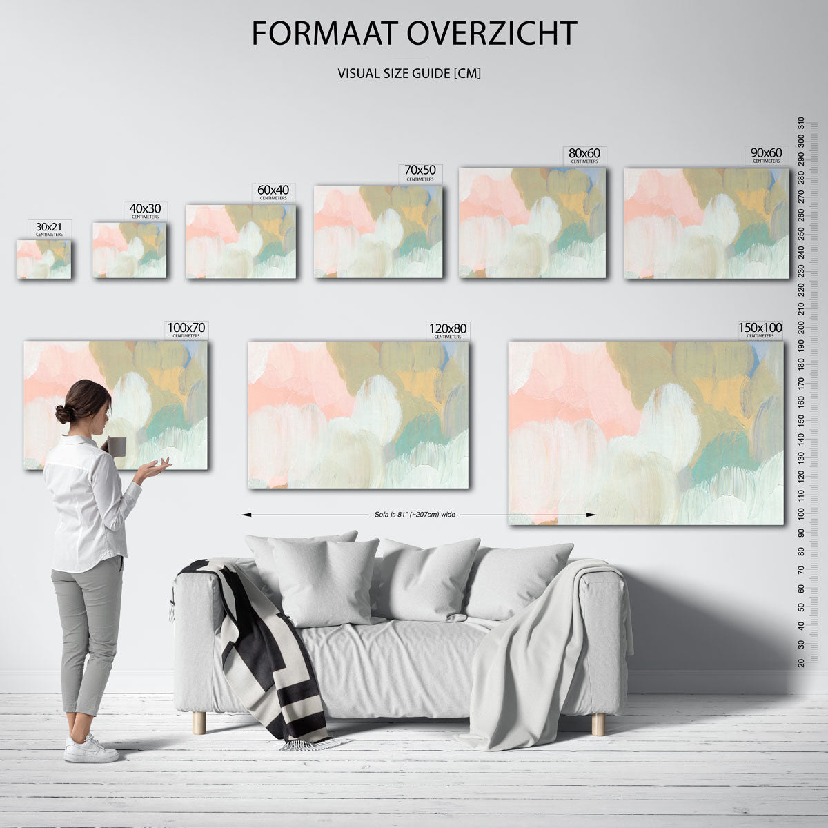 Abstracte pastelkleuren Poster