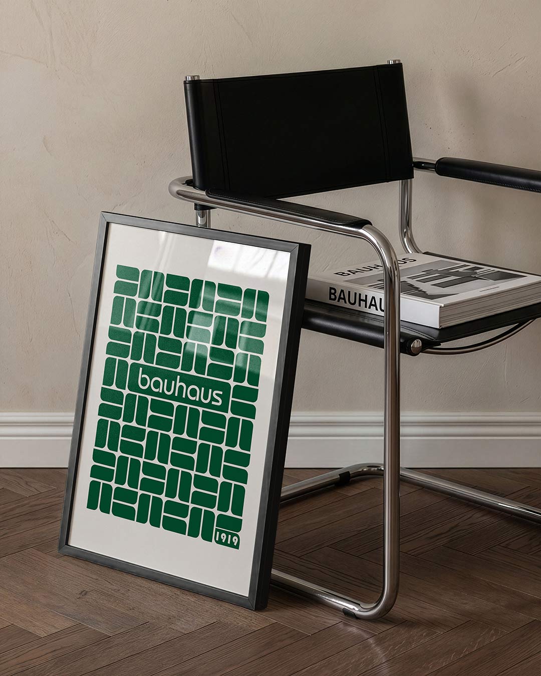 Groene vormenpatroon Poster