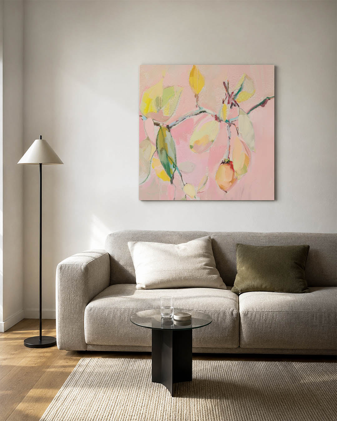 Vrolijke kleurencompositie Kunstwerk