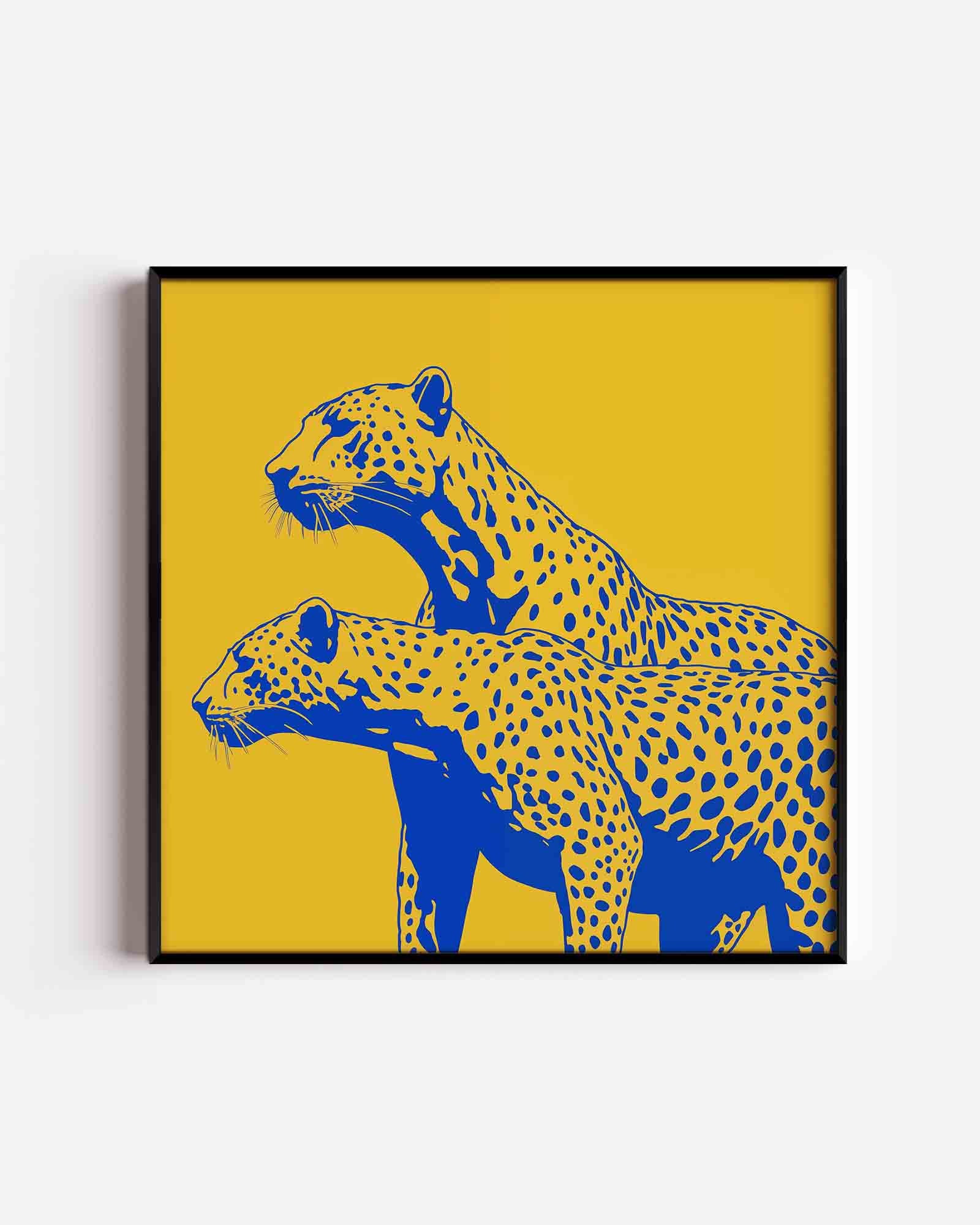 Twee luipaarden Poster