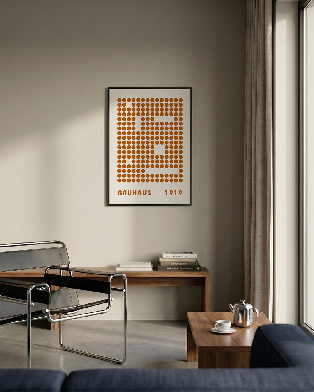 Cirkelpatroon en typografie Poster