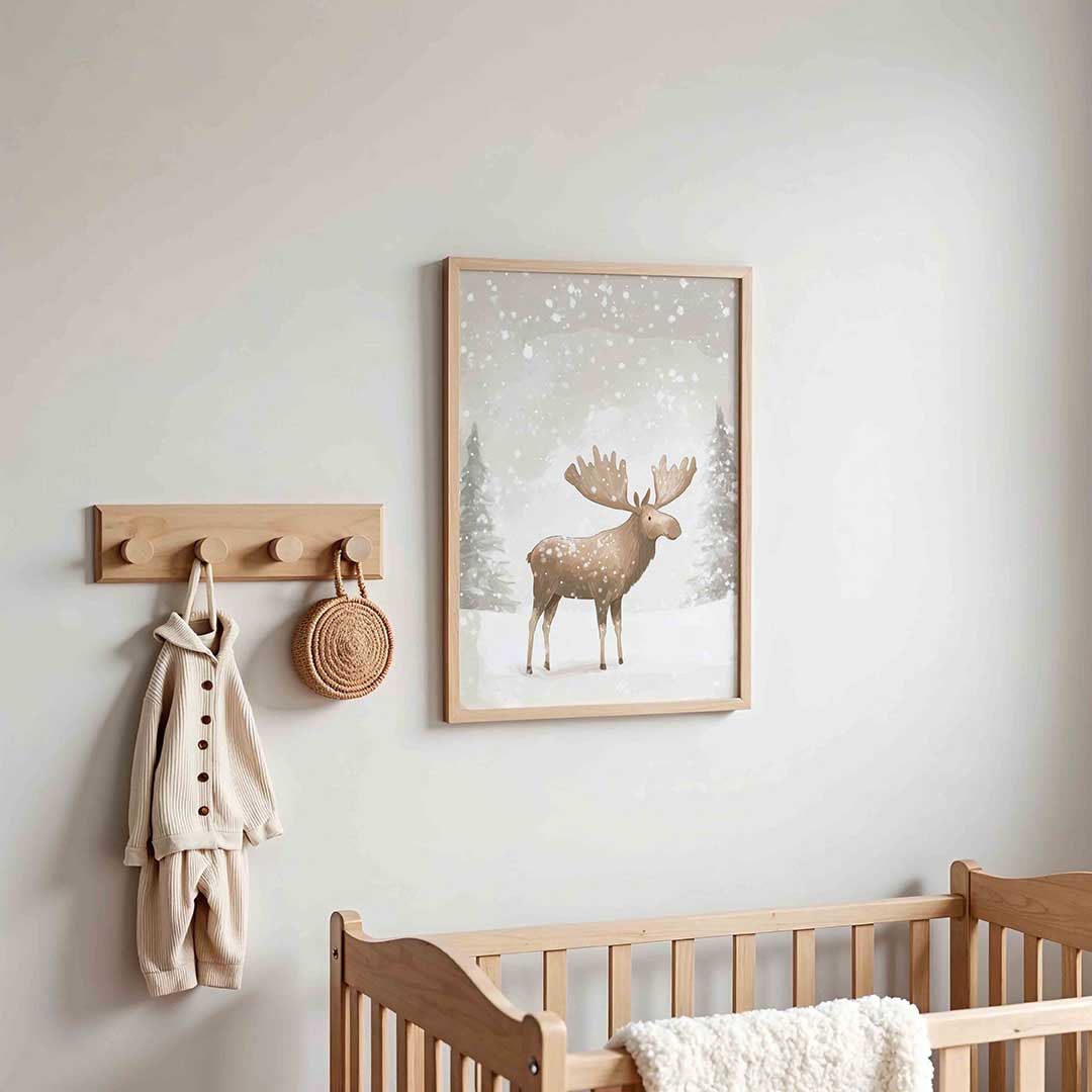 Eland in sneeuw Poster