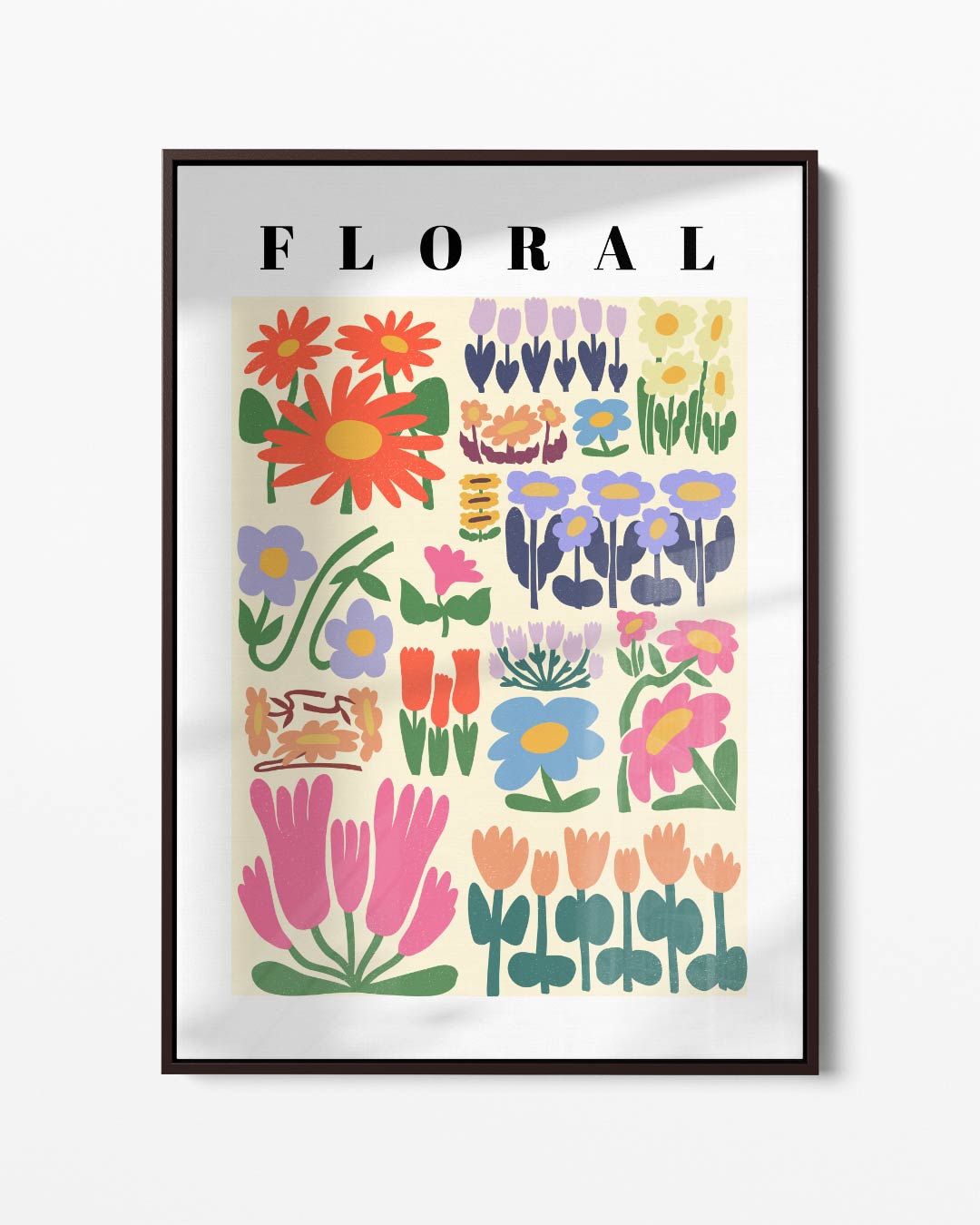 Bloemenpracht Illustratie Kunstwerk-canvas-dibond-plexiglas-wanddecoratie-WallArtistic