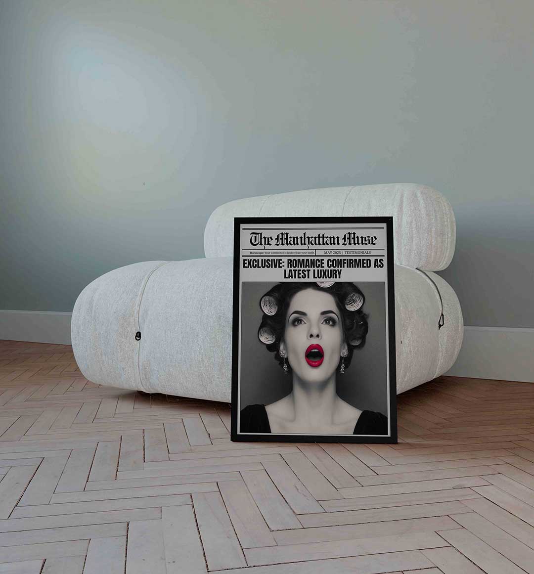 Vrouw met krulspelden Poster