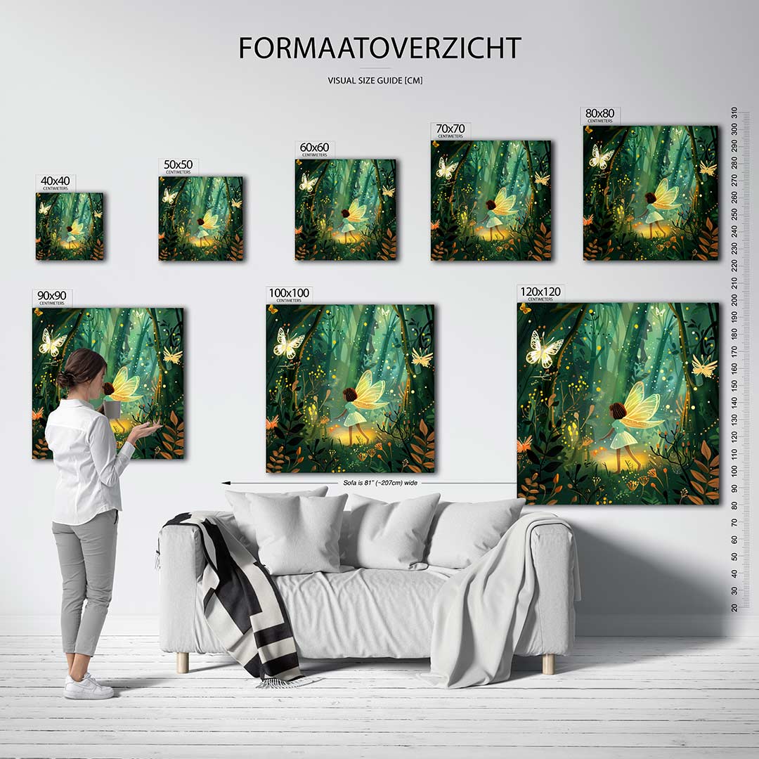 Sprookjesachtig bos Kunstwerk