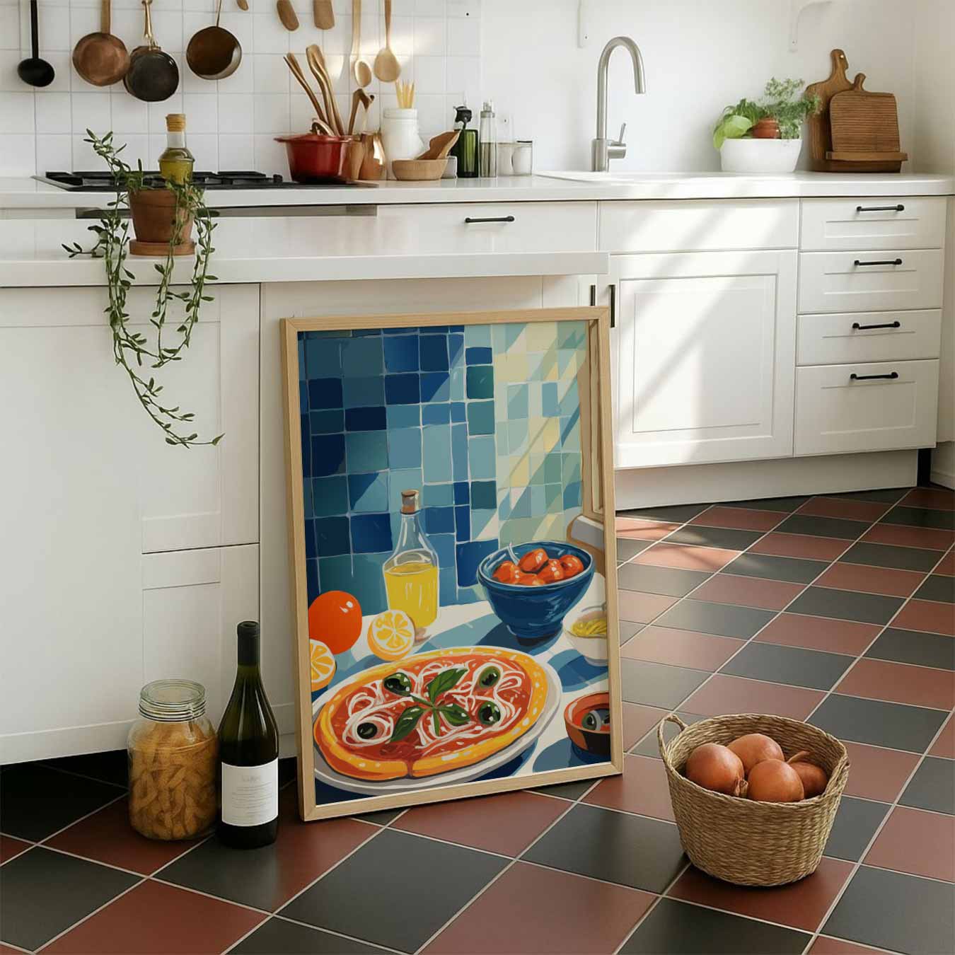 Mediterrane Keuken Poster-WallArtistic