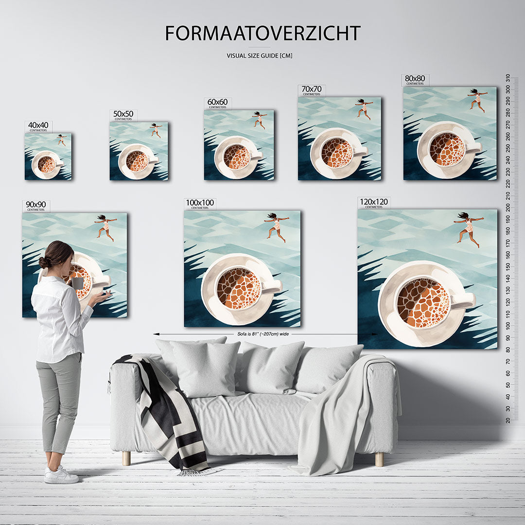 Droomachtige sprong Kunstwerk