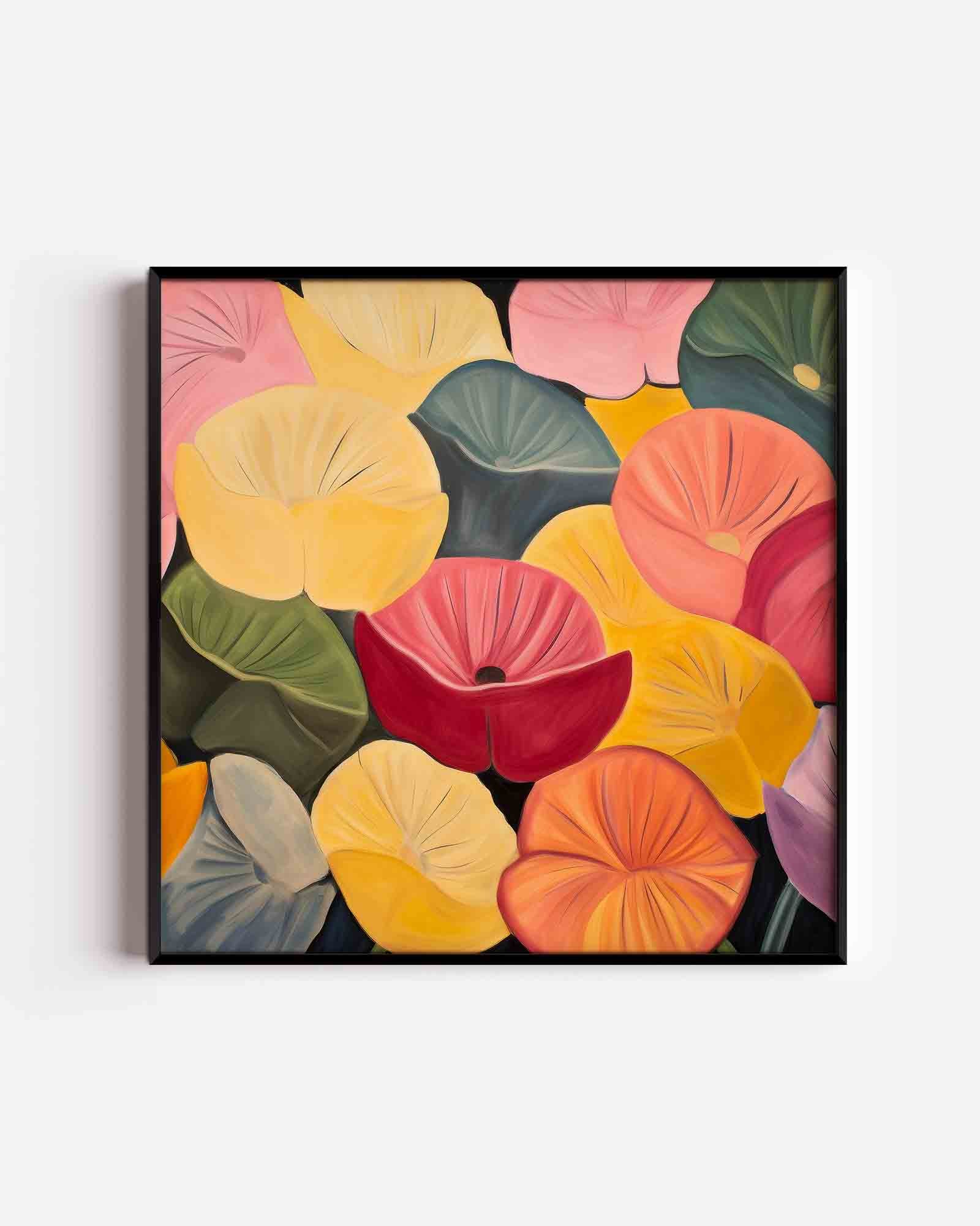 Bloemen in levendige kleuren Poster