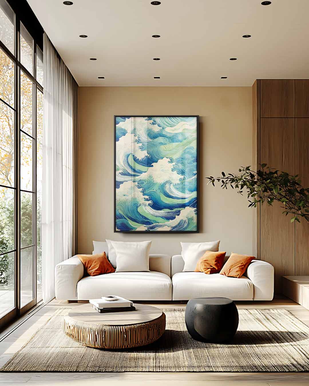 Golvende Zee Kunstwerk-canvas-dibond-plexiglas-wanddecoratie-WallArtistic