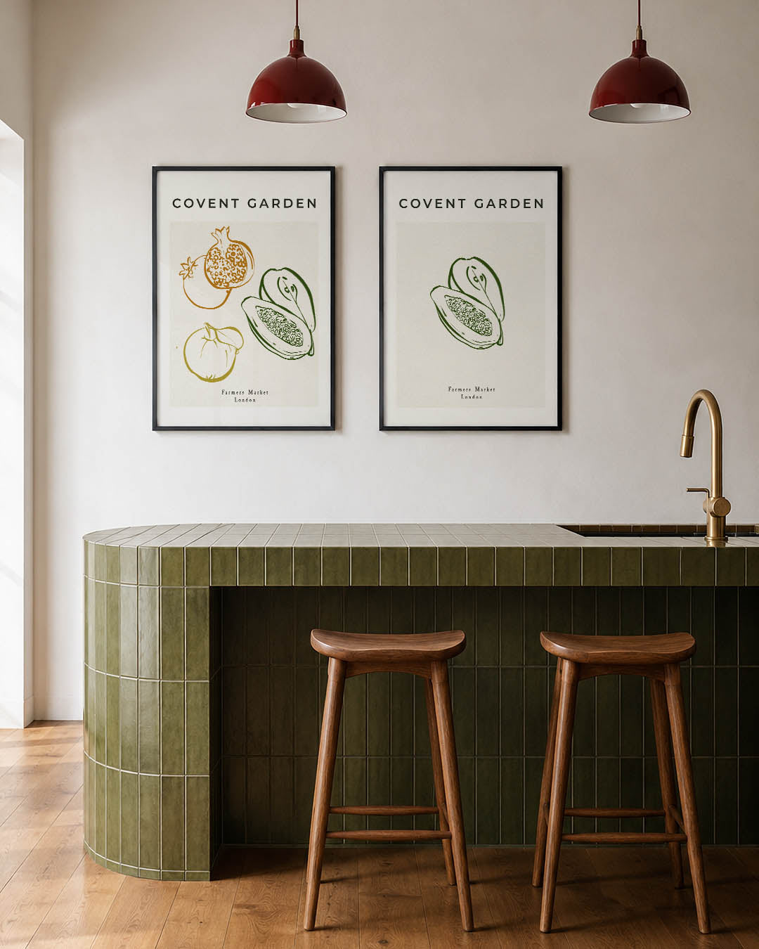Fruitige lijnenspel Posterset
