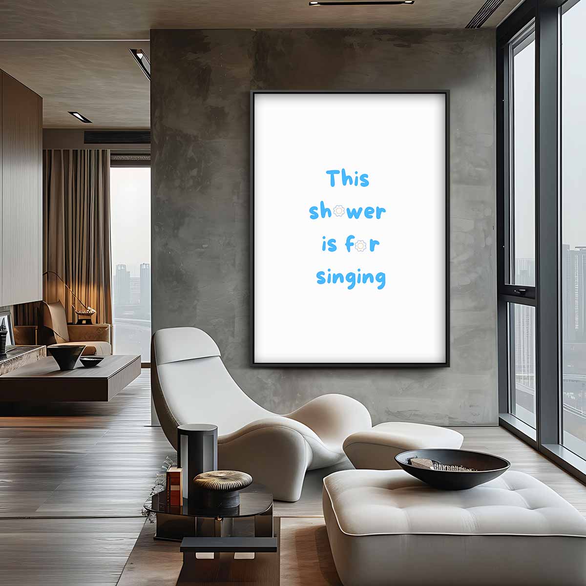 Inspirerende Doucheposter Kunstwerk-canvas-dibond-plexiglas-wanddecoratie-WallArtistic