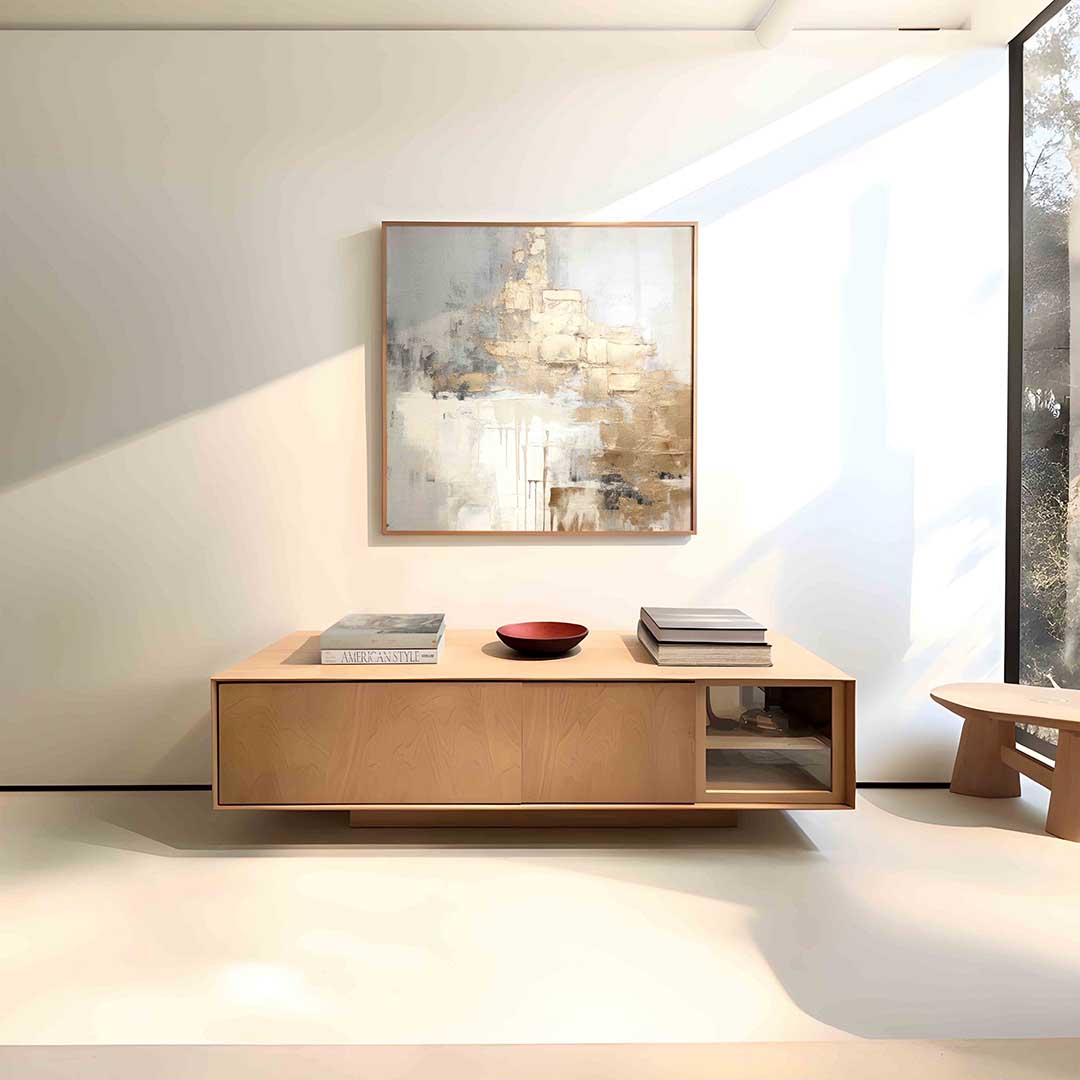 Abstracte gouden en grijze Poster