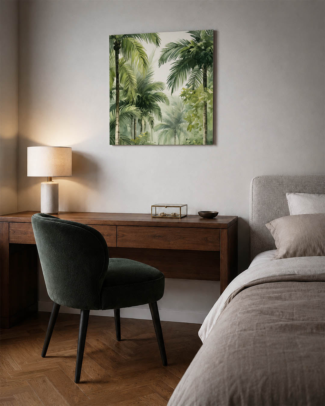 Tropische palmbladeren Kunstwerk