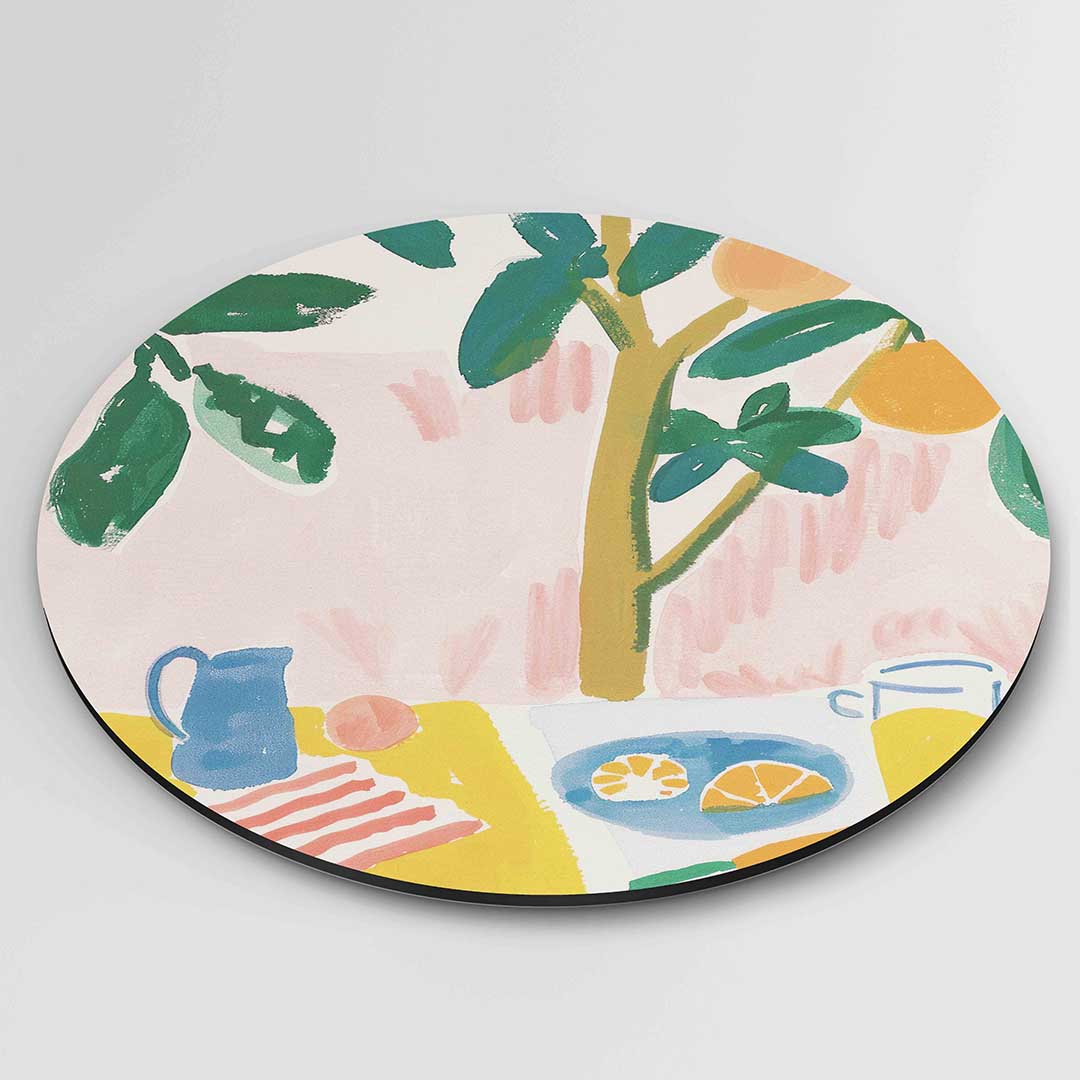 Citrus en tafel Muurcirkel