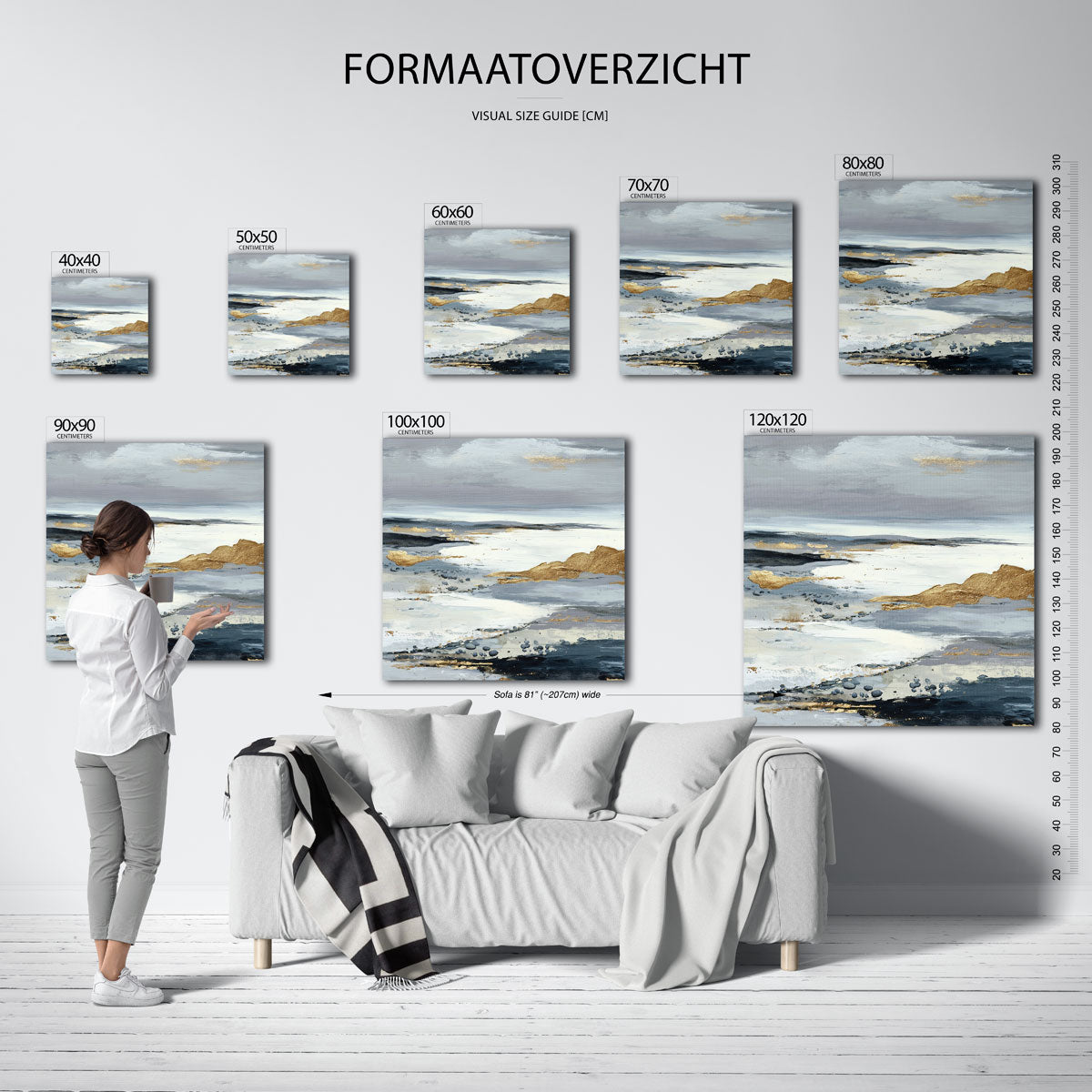 Abstracte landschapsweergave Poster