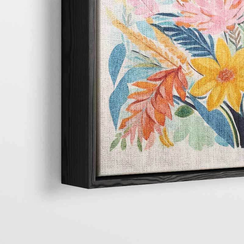 Kleurrijke Bloemenpracht Kunstwerk-canvas-dibond-plexiglas-wanddecoratie-WallArtistic