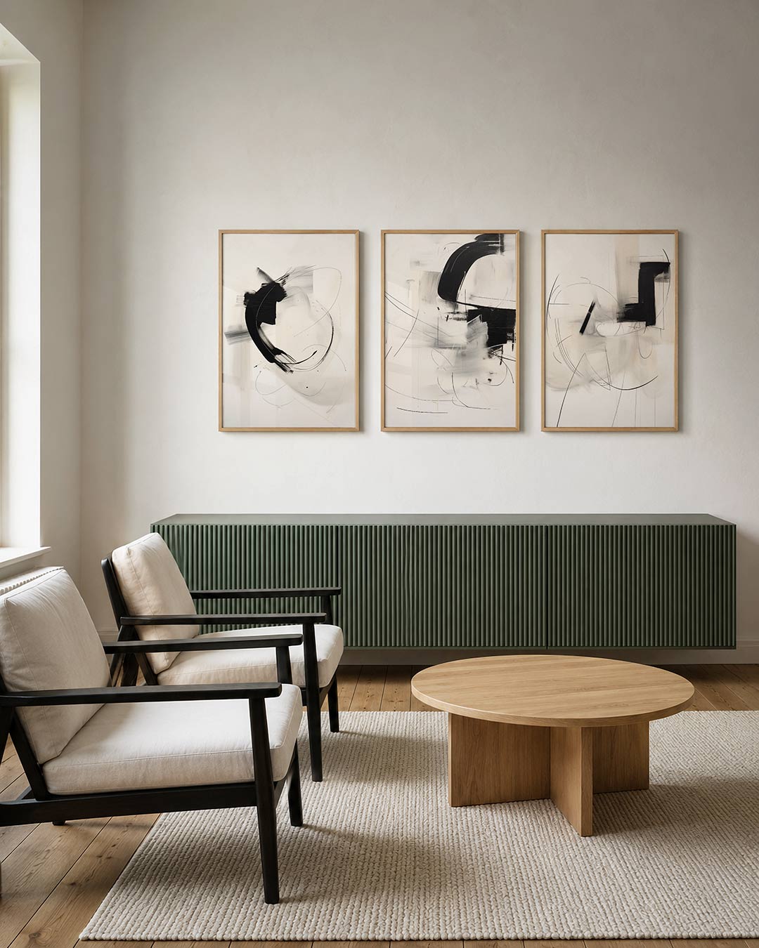 Zwart wit dynamiek Posterset