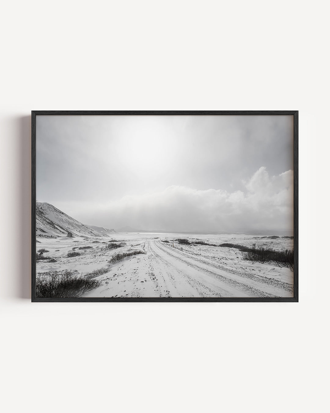 Besneeuwd berglandschap Poster