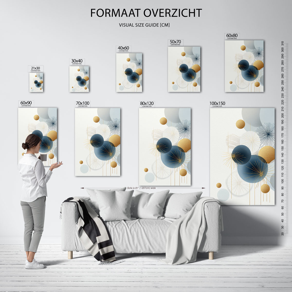 Abstracte cirkels en lijnen Poster