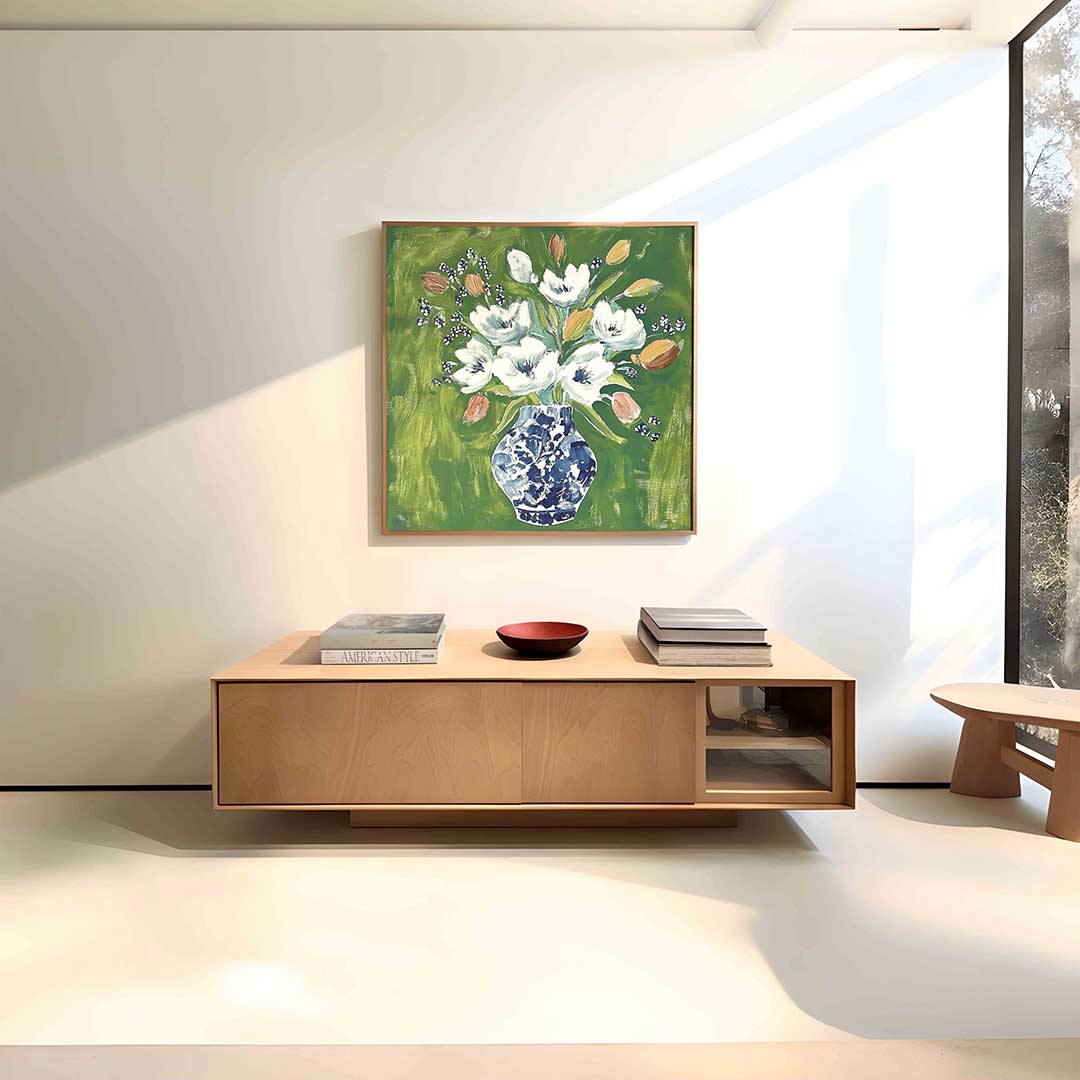 Bloemen in vaas Poster