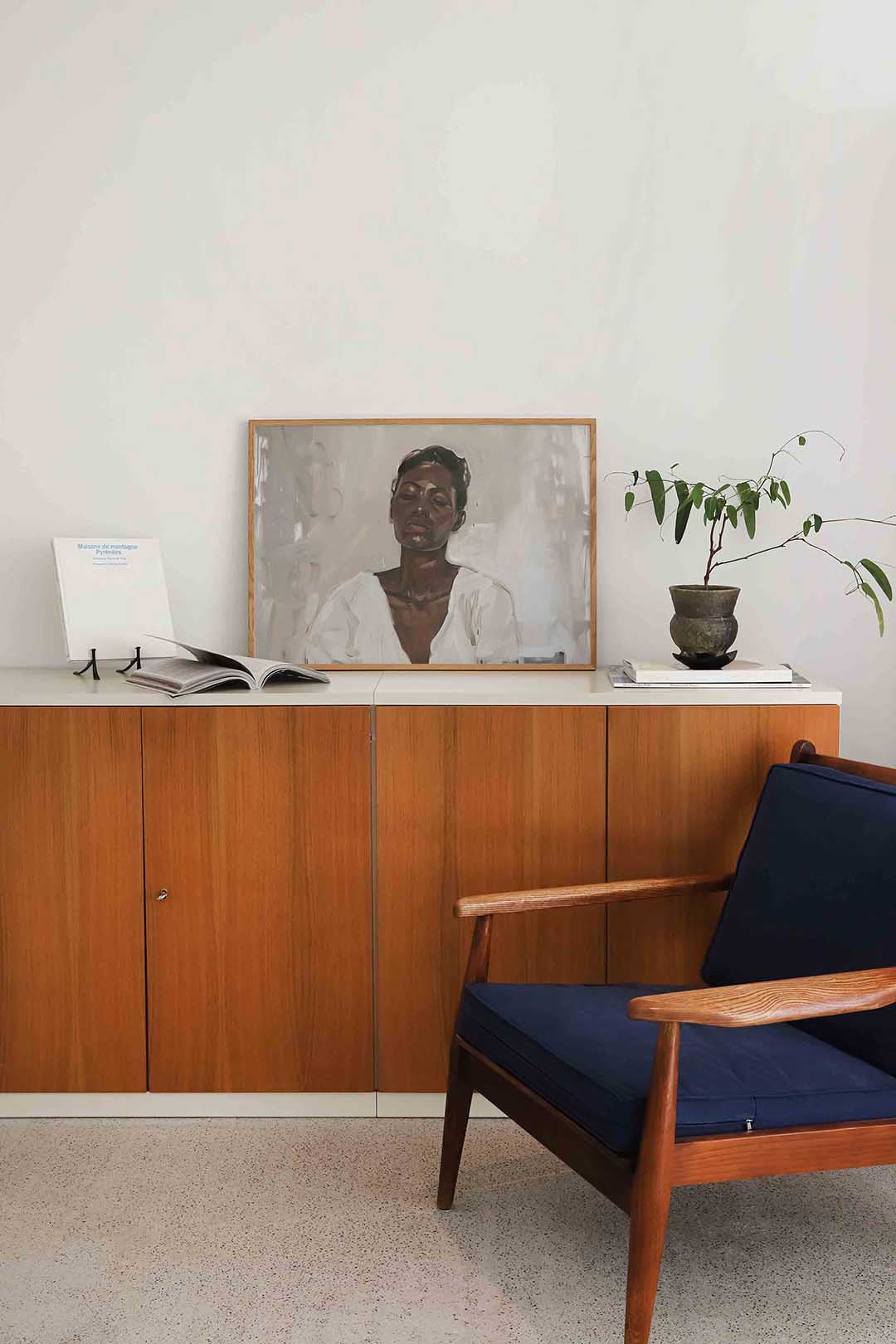 Portret met gesloten ogen Poster