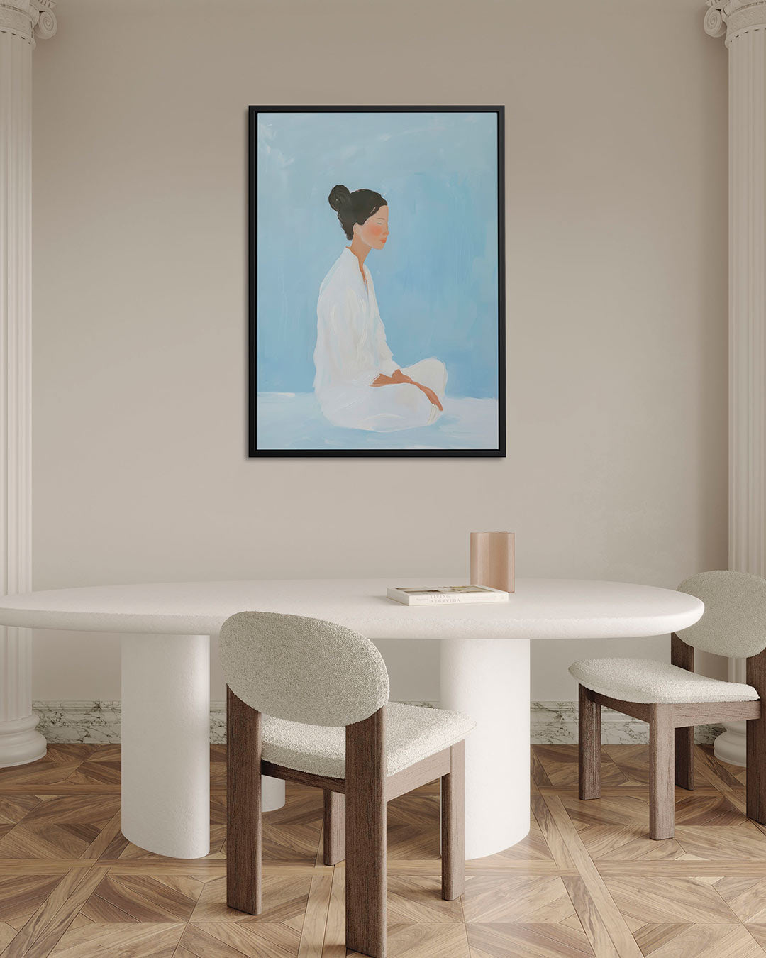 Rustige zittende vrouw Kunstwerk