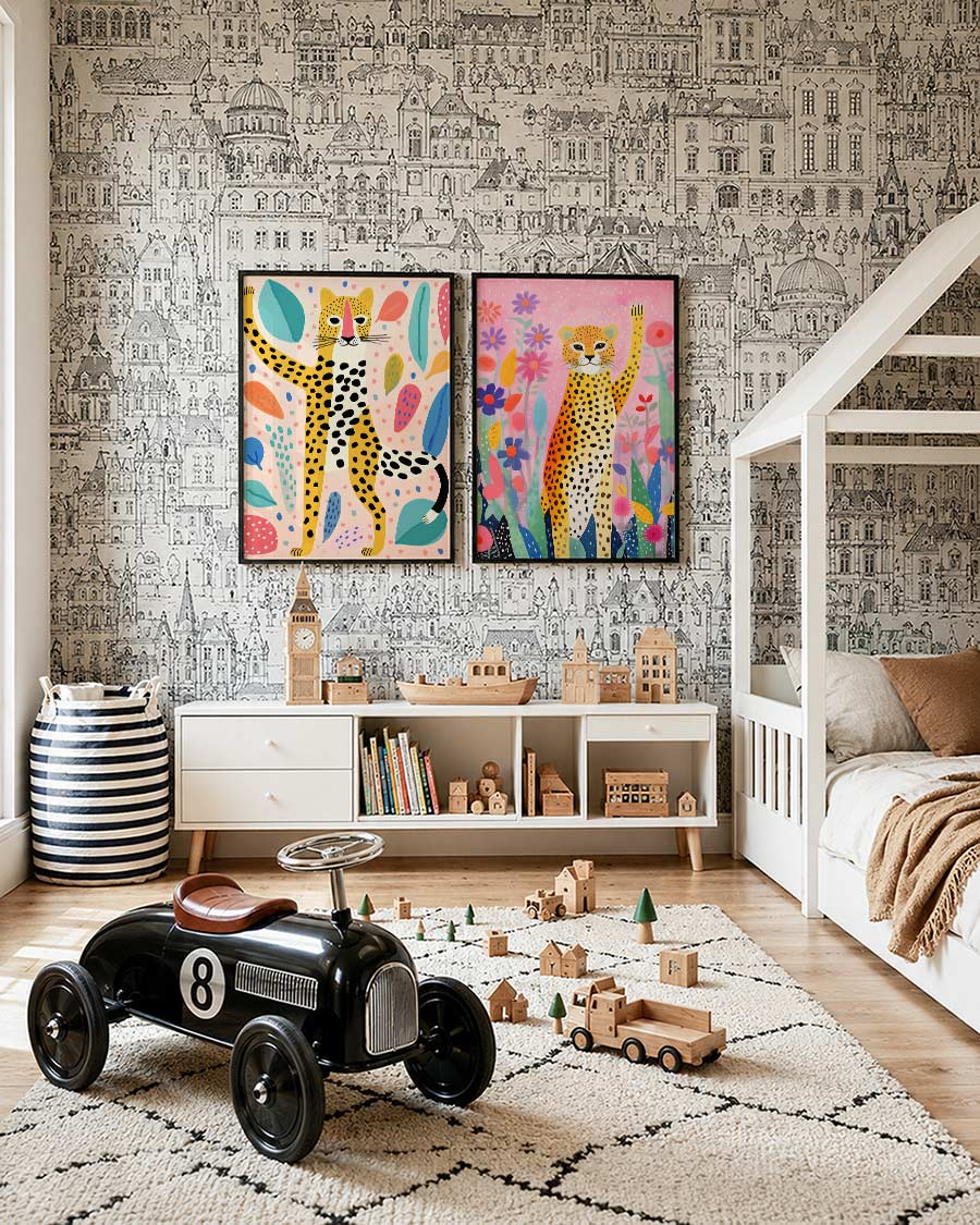 Vrolijke dierenfiguur Posterset