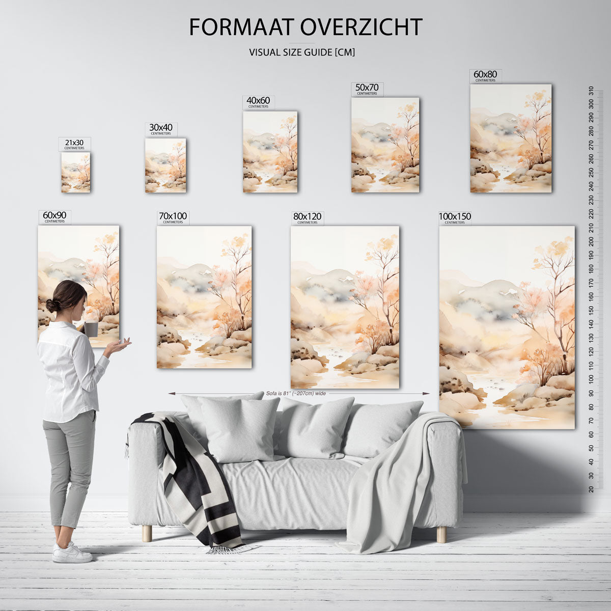 Landschap met bomen Poster