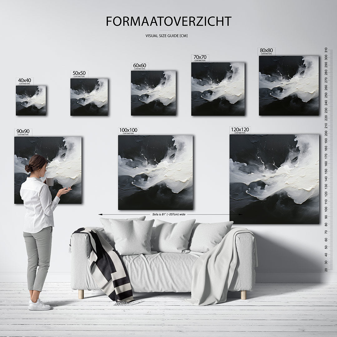 Dynamische vloeistofbeweging Kunstwerk