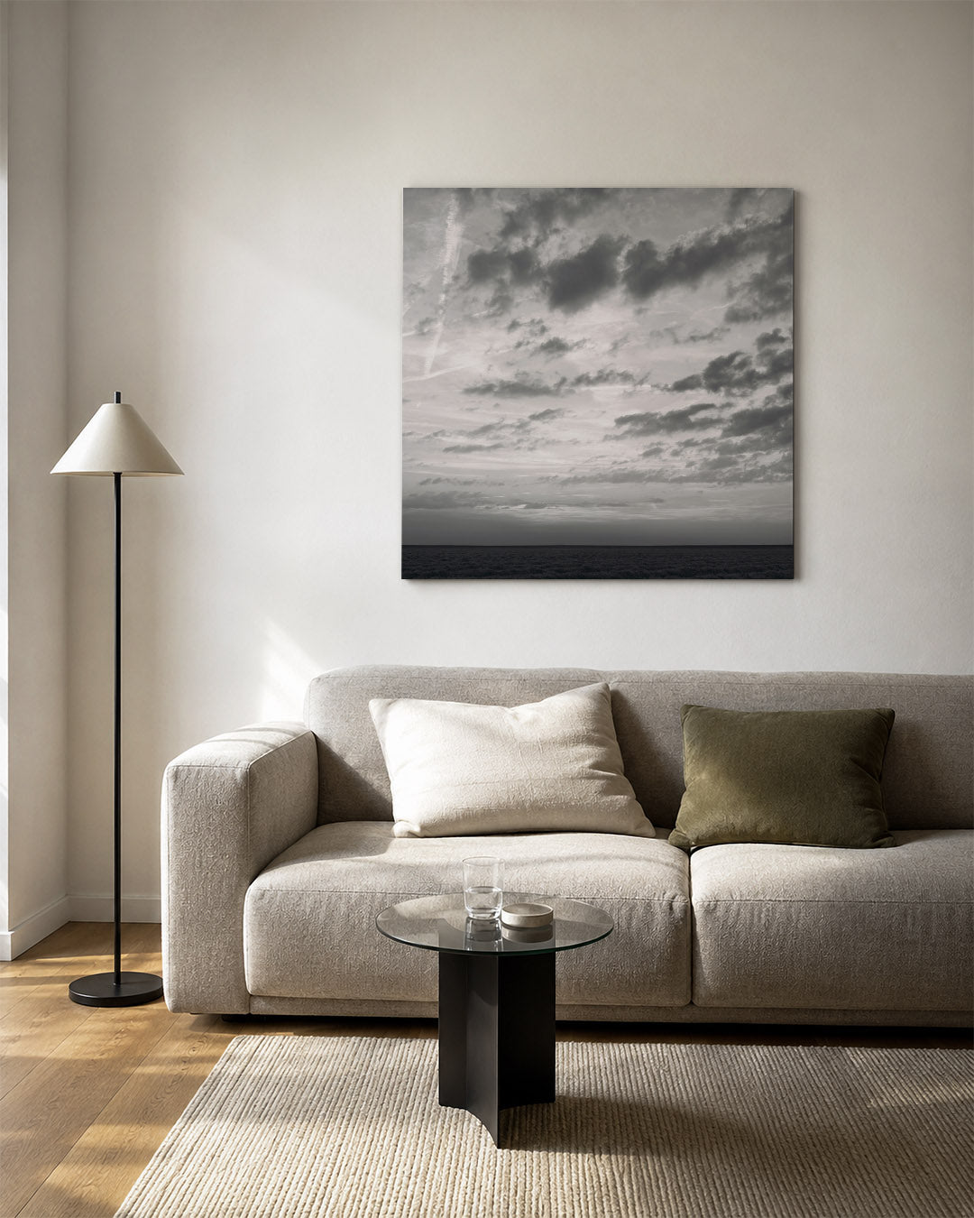 Landschap met wolken Kunstwerk