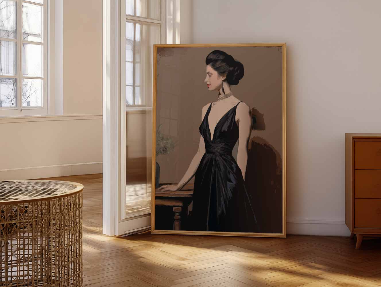 Elegante Vrouwelijke Charme Poster-WallArtistic
