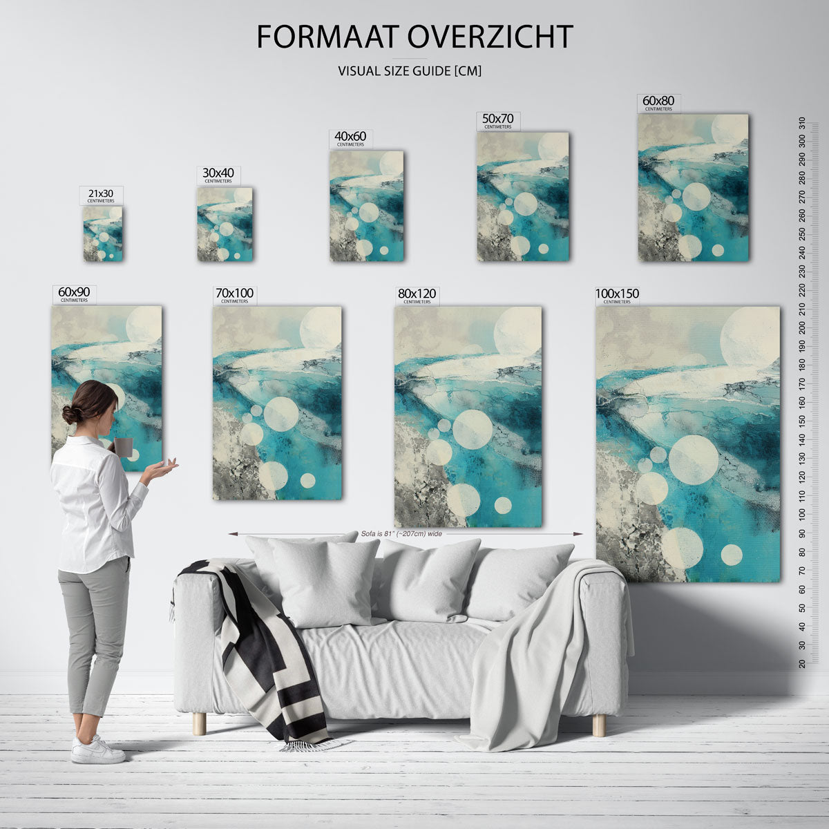 Abstracte cirkels Poster