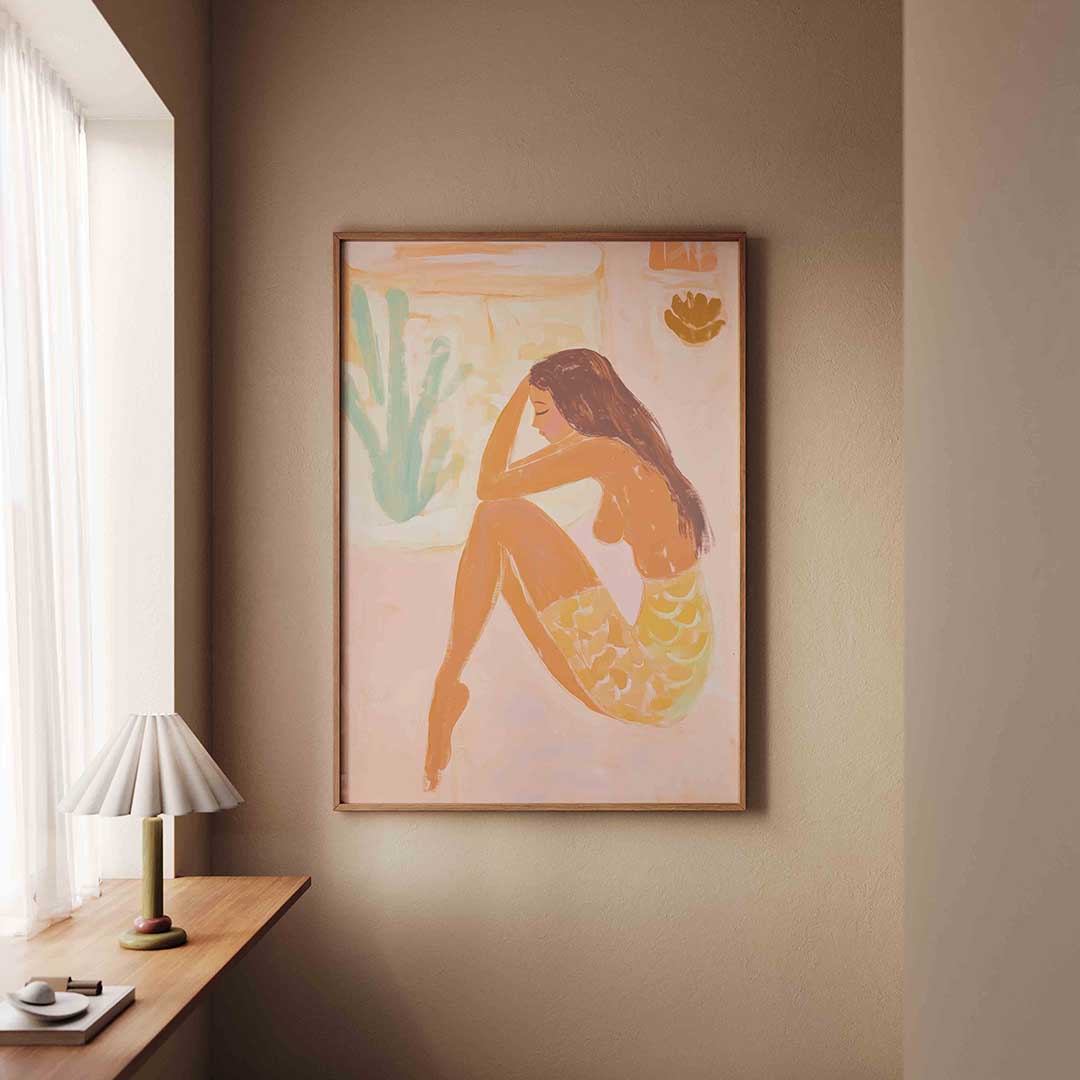 Zittende vrouw Poster
