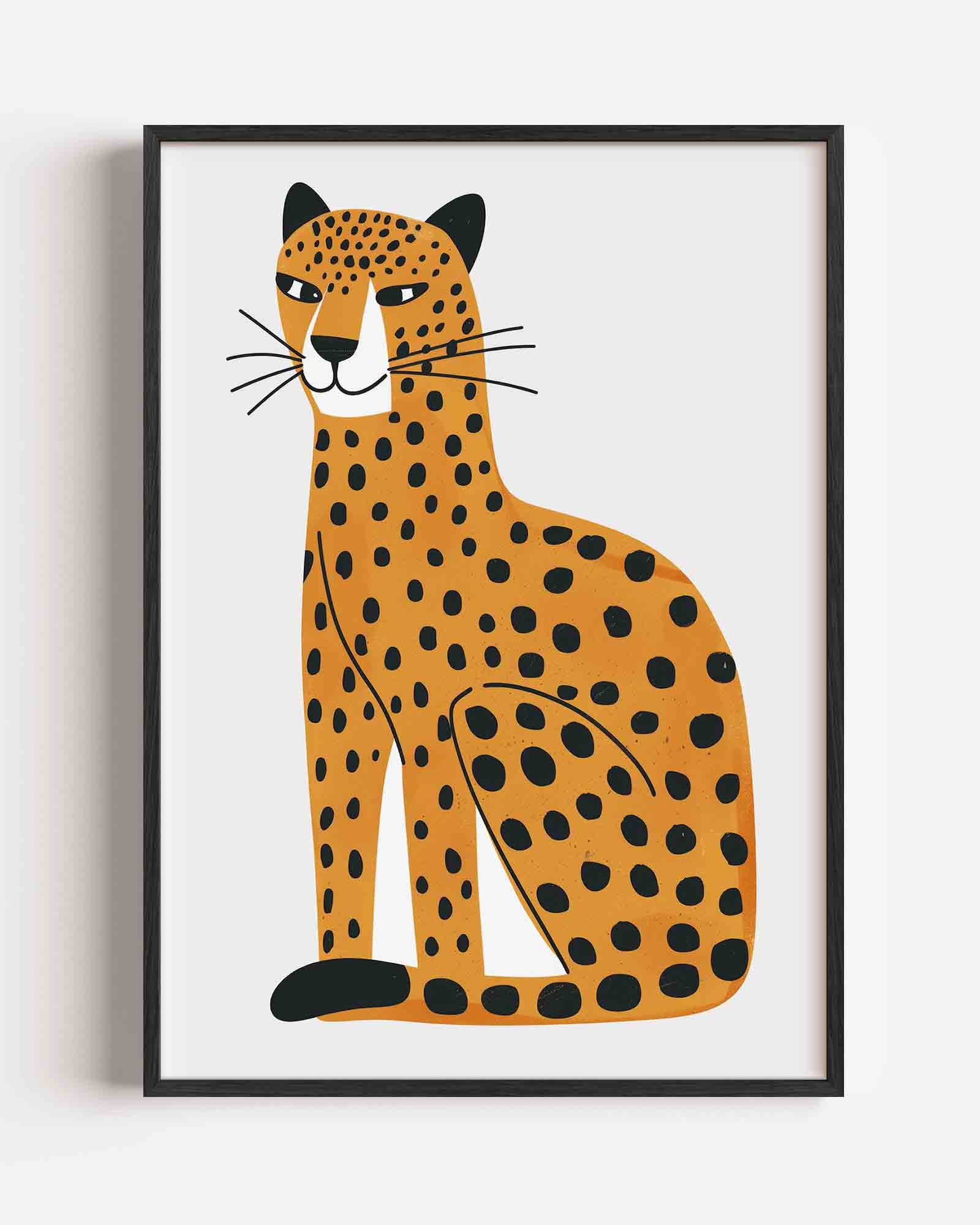 Luipaard illustratie Poster