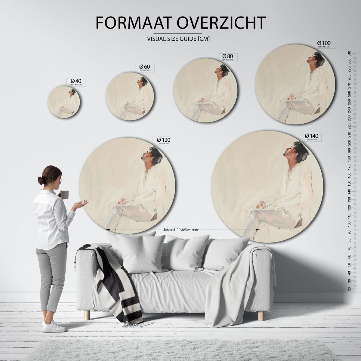 Zittende figuur Muurcirkel