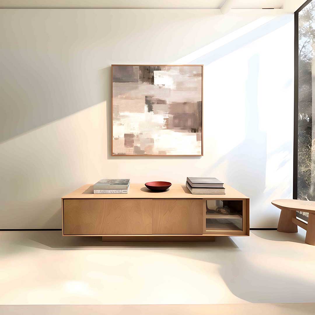 Abstracte beige compositie Poster