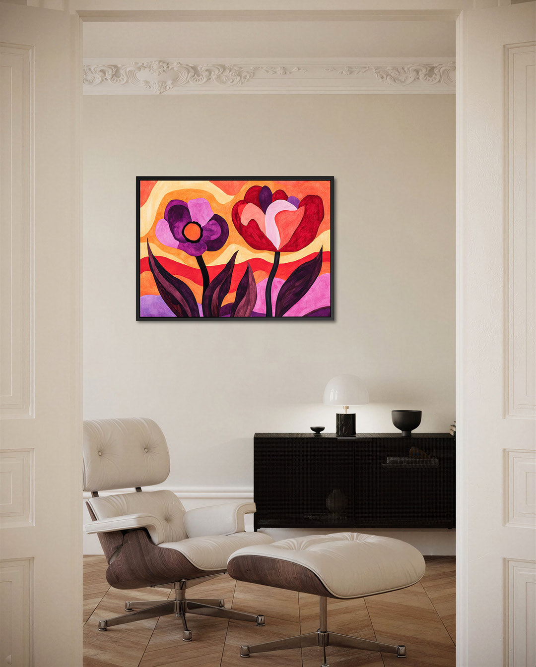 Bloemrijke kleurenpracht Kunstwerk