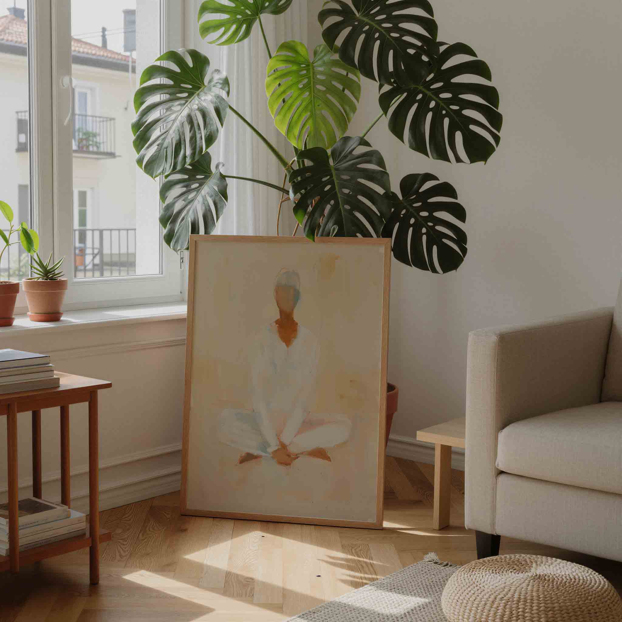 Zittende figuur Poster