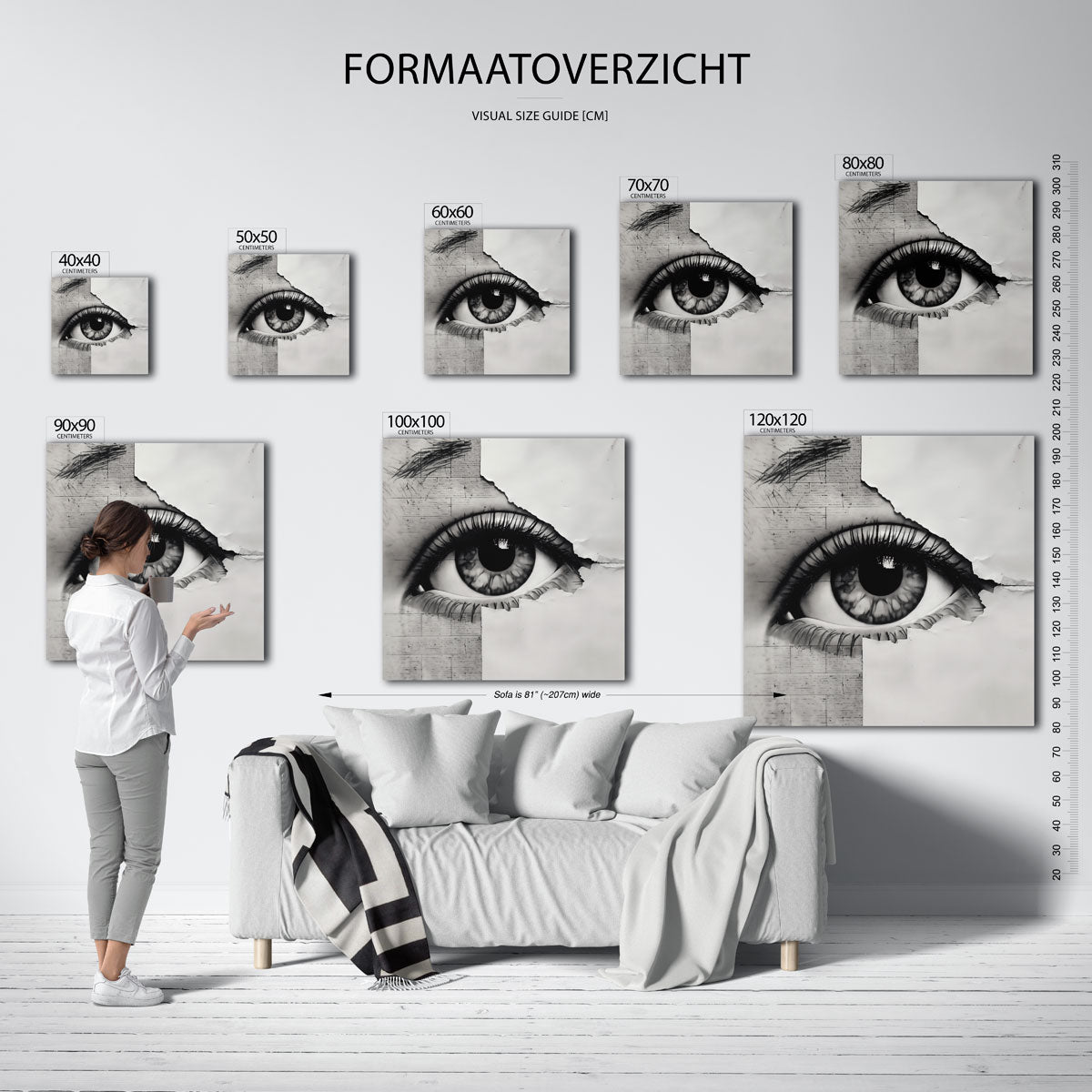 Oog en textuur Poster