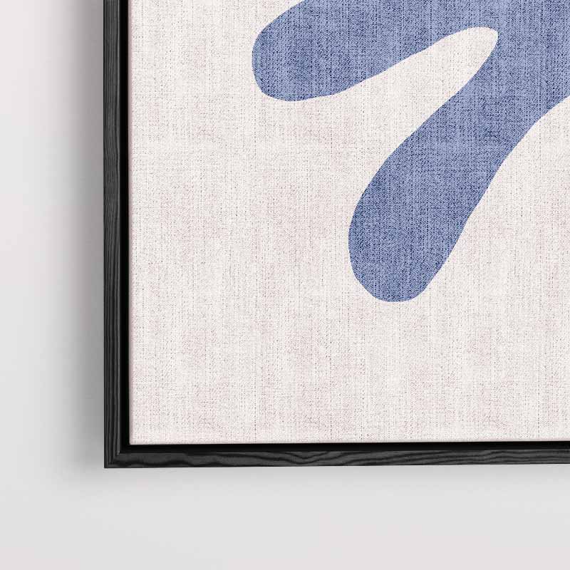 Speelse Blauwe Abstractie Kunstwerk-canvas-dibond-plexiglas-wanddecoratie-WallArtistic